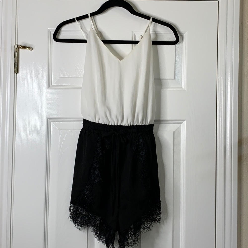 Hommage Los Angeles Tank and Lace Romper.